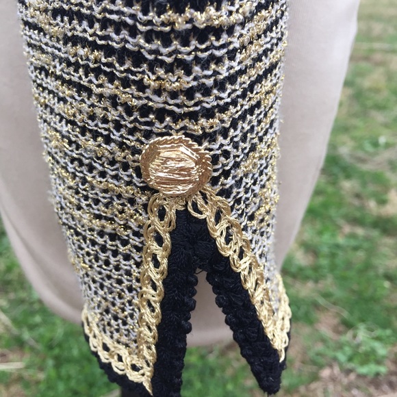 St John Couture Gold Black Metallic Jacket***STUNNING & GLAMOROUS***Sz 2 - Picture 14 of 16